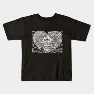 Couple love surreal skull. Kids T-Shirt